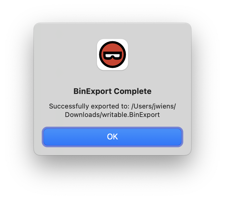 BinExport Success >