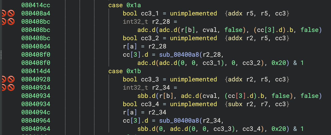 addx gets lifted as adc but with broken flags