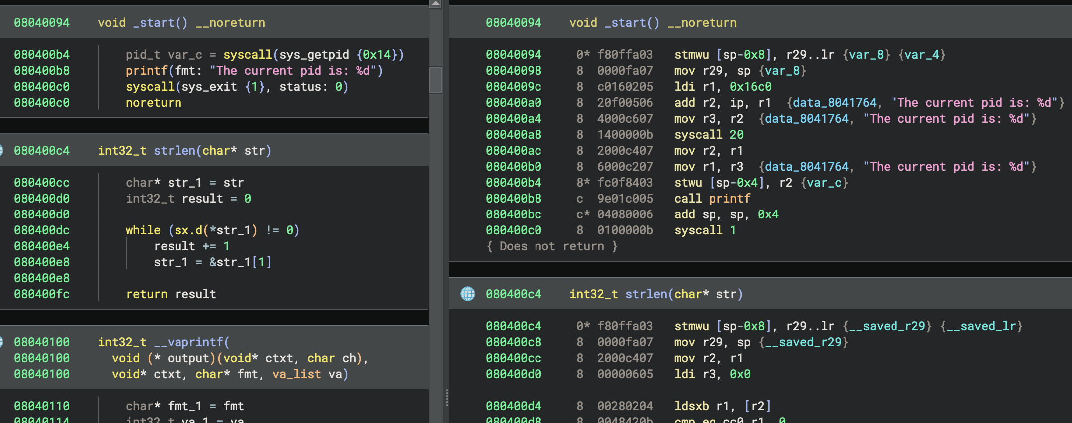 One-shot analysis can make simple binaries look like source code with no user input