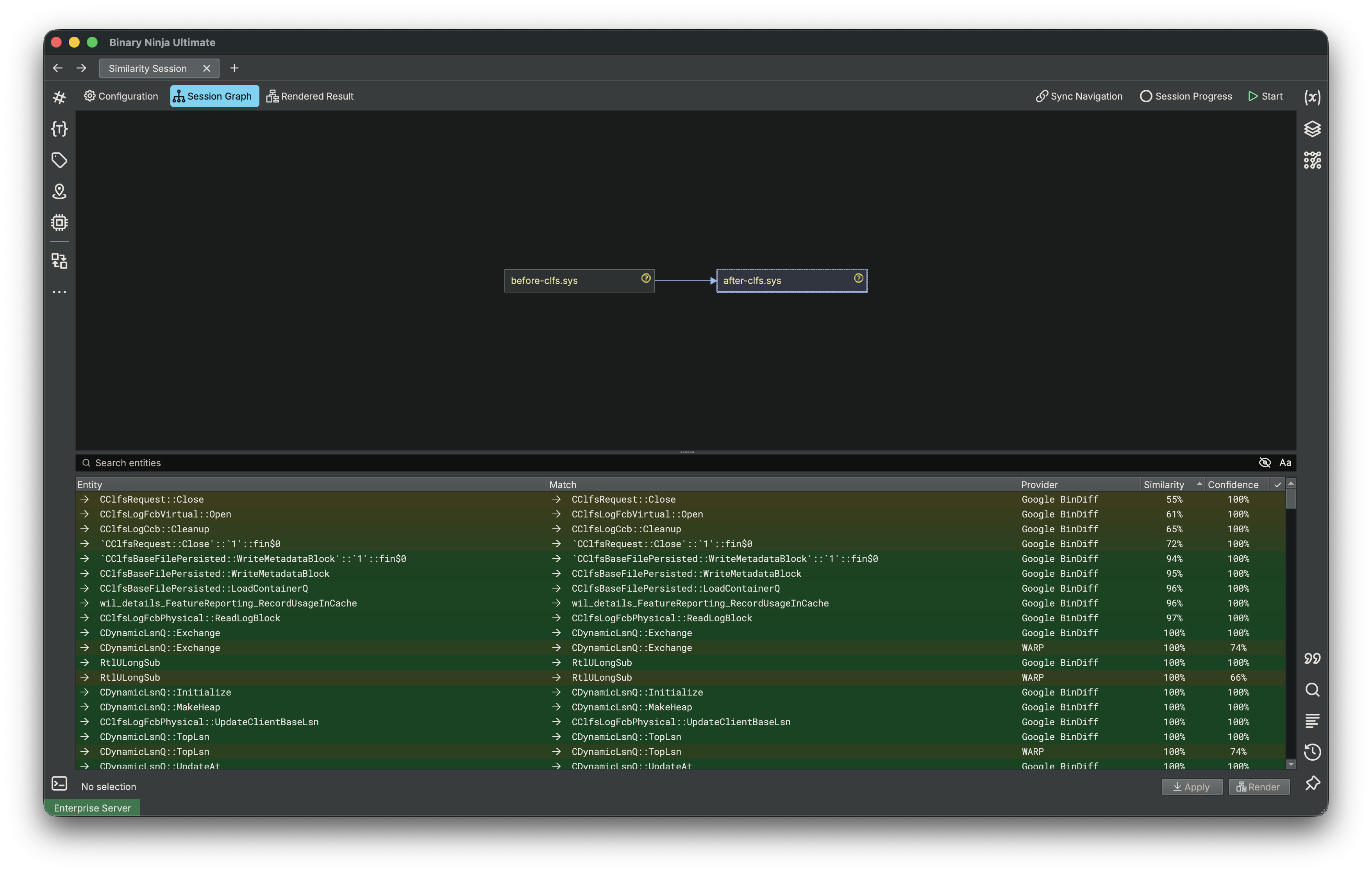 Similarity Session main window Similarity Session main window